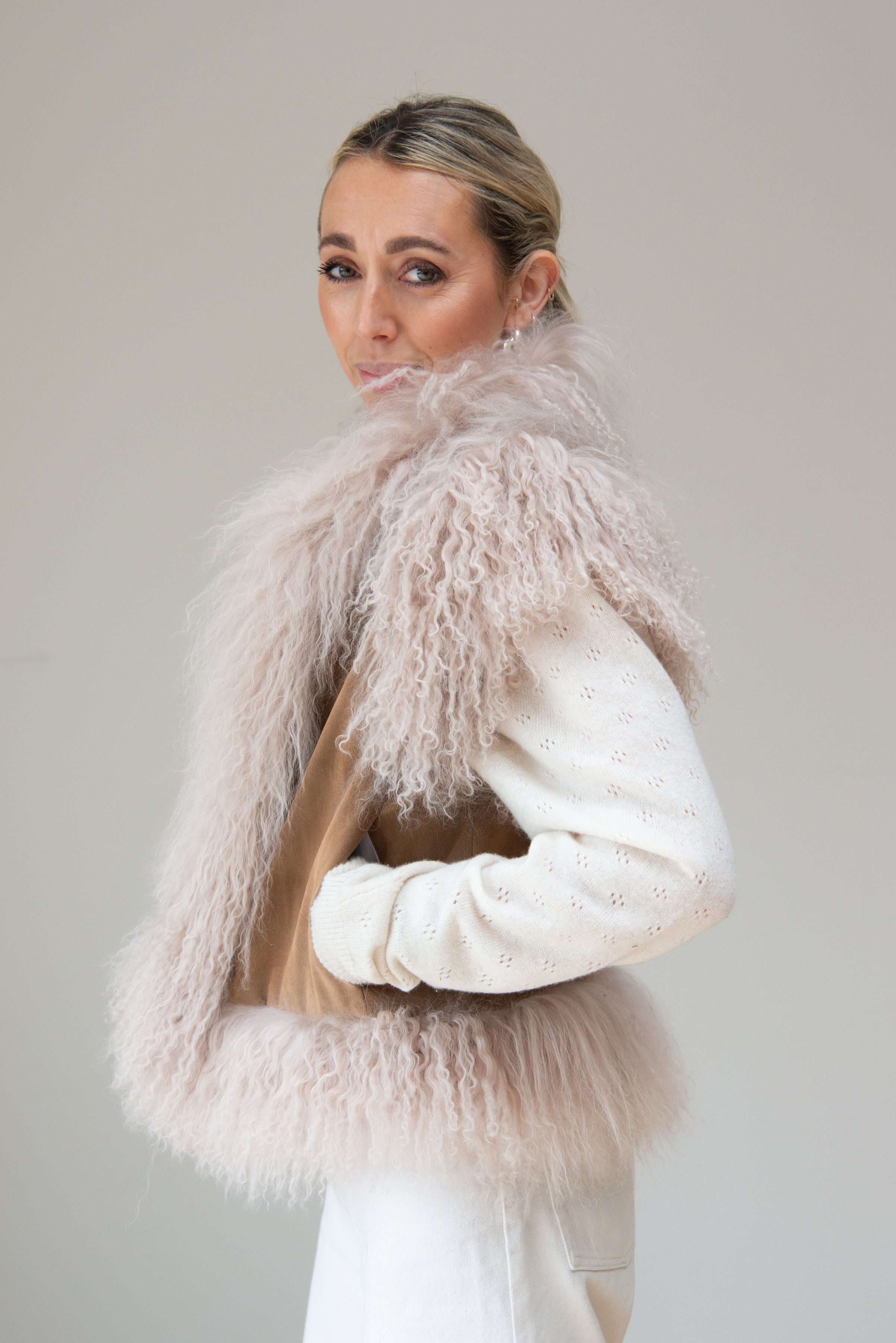 CHELA VELVET REVERISBLE GILET - VELVET DOS