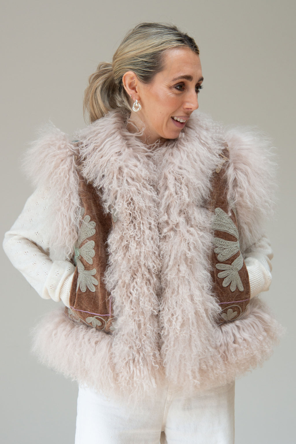 CHELA VELVET REVERISBLE GILET - VELVET DOS