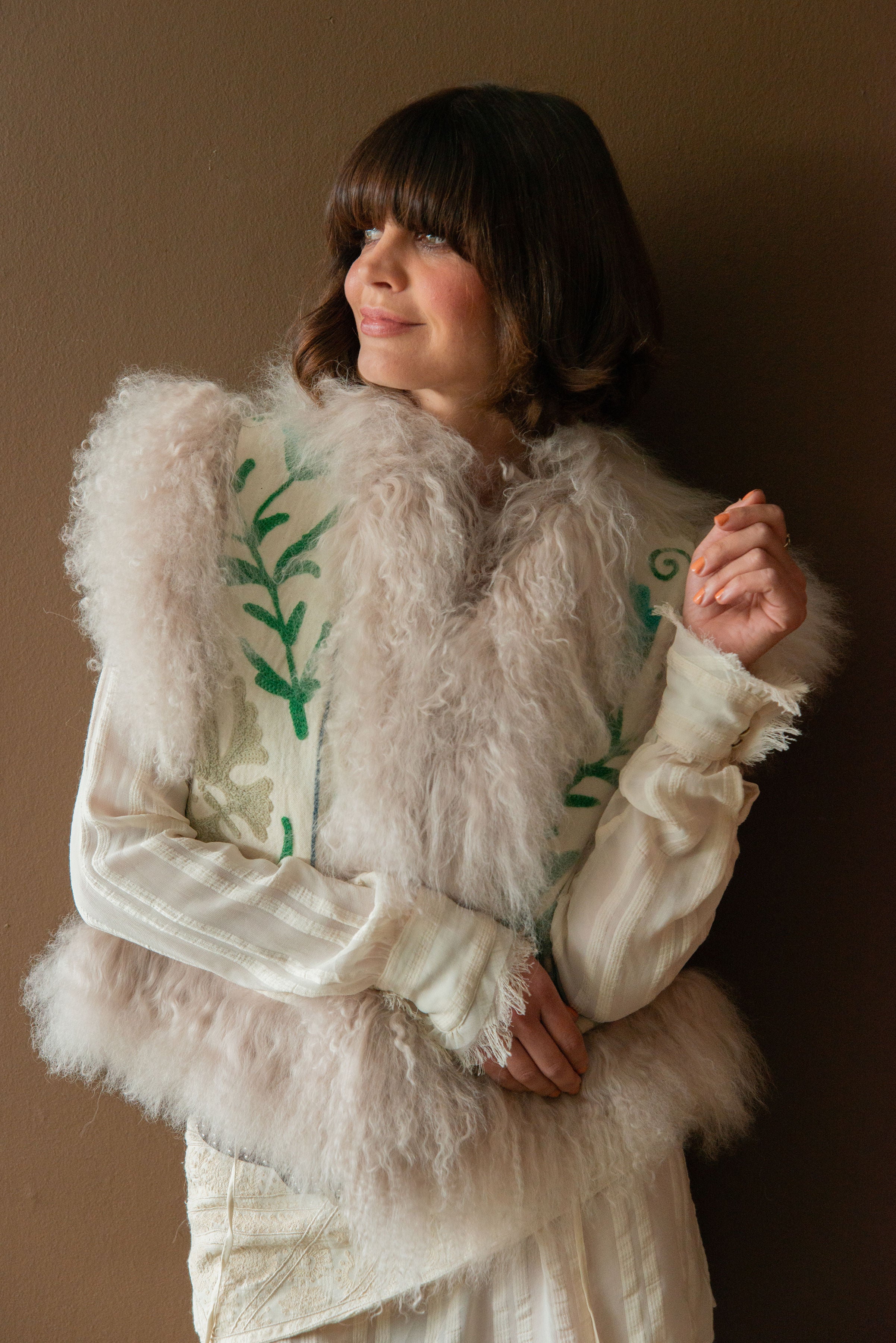 CALLA REVERSIBLE GILET - MULTI GREENS Regular price