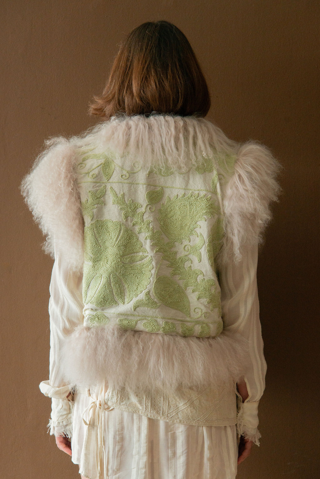 CALLA REVERSIBLE GILET - PISTACHIO