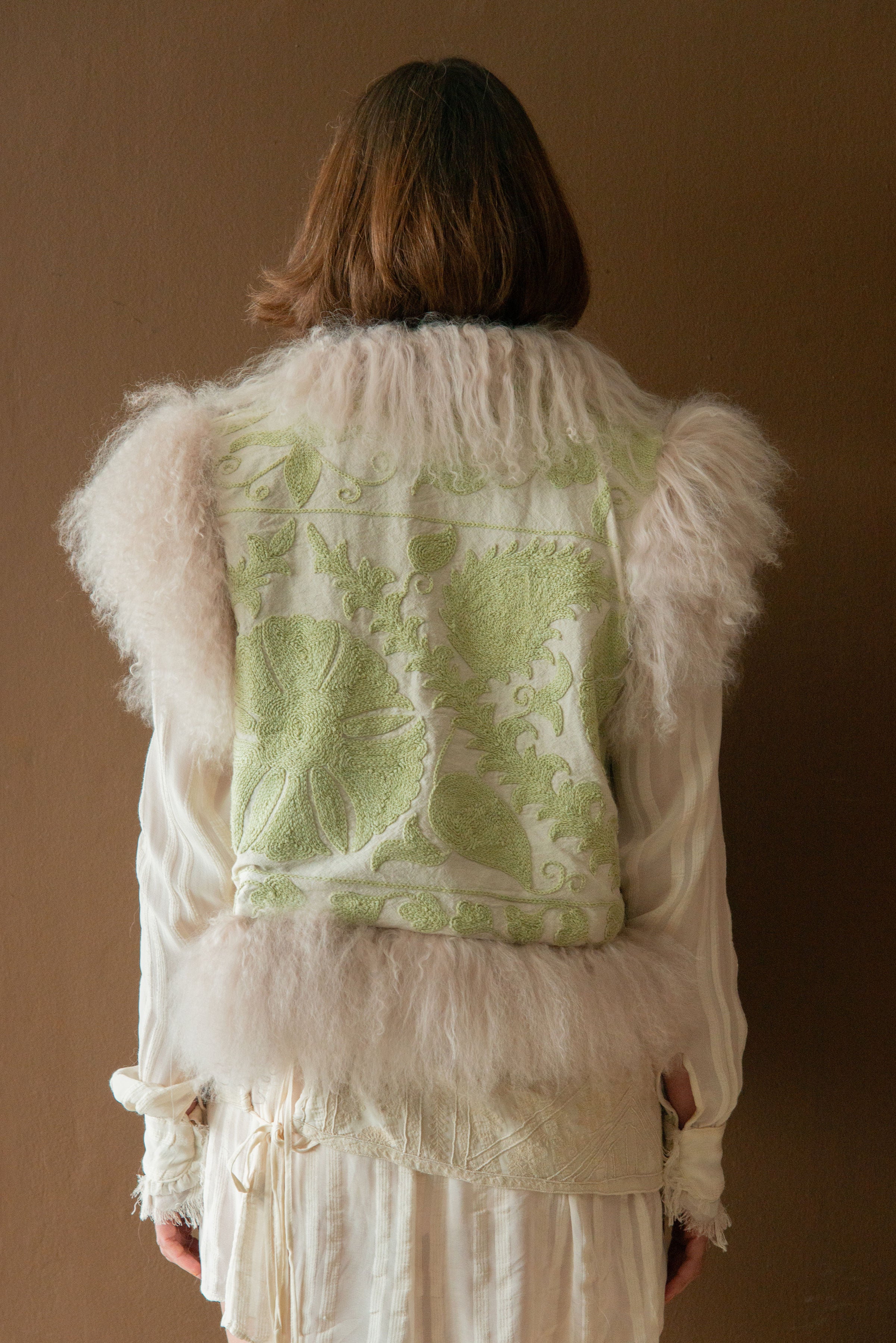 CALLA REVERSIBLE GILET - PISTACHIO